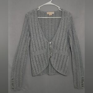Michael Kors silver gray Cardigan Sweater